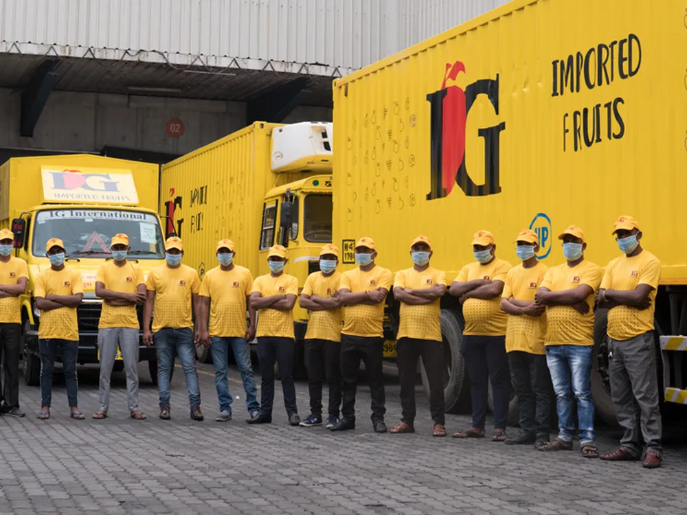 IG team with the IG refrigerated truck fleet